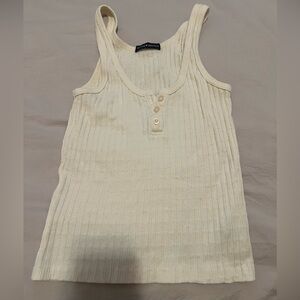 Cream Brandy Melville tank top